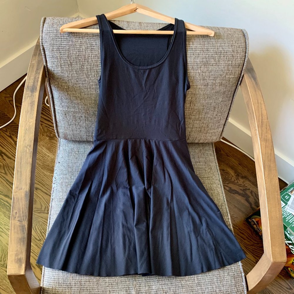 Blackmilk matte black skater scoop dress